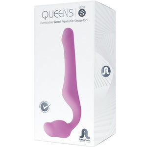 ADRIEN LASTIC - QUEENS STRAP-ON ГИБКИЙ РОЗОВЫЙ РАЗМЕР S