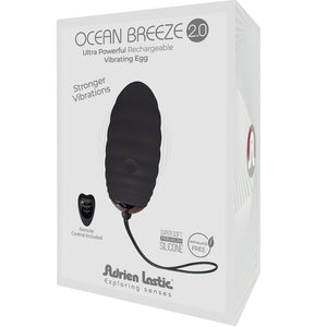 ADRIEN LASTIC - OCEAN BREEZE 2.0 ПЕРЕЗАРЯЖАЕМОЕ ВИБРАЦИОННОЕ ЯЙЦО С ПУЛЬТОМ ДИСТАНЦИОННОГО УПРАВЛЕНИЯ ЧЕРНОГО ЦВЕТА