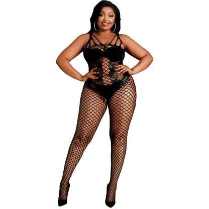 MOONLIGHT - MODELIS 4 BODYSTOCKING BLACK PLUS IZMĒRS