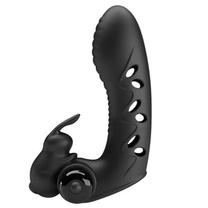PRETTY LOVE - VANCE BLACK RABBIT VIBRATOR FINGER COVER PRETTY LOVE MALE