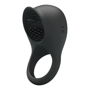 PRETTY LOVE - VIBRATING PENIS RING WITH BLACK TONGUE PRETTY LOVE MALE