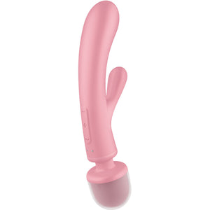SATISFYER - TRIPLE LOVER RABBIT VIBRATOR MASSAGER PINK SATISFYER VIBRATOR
