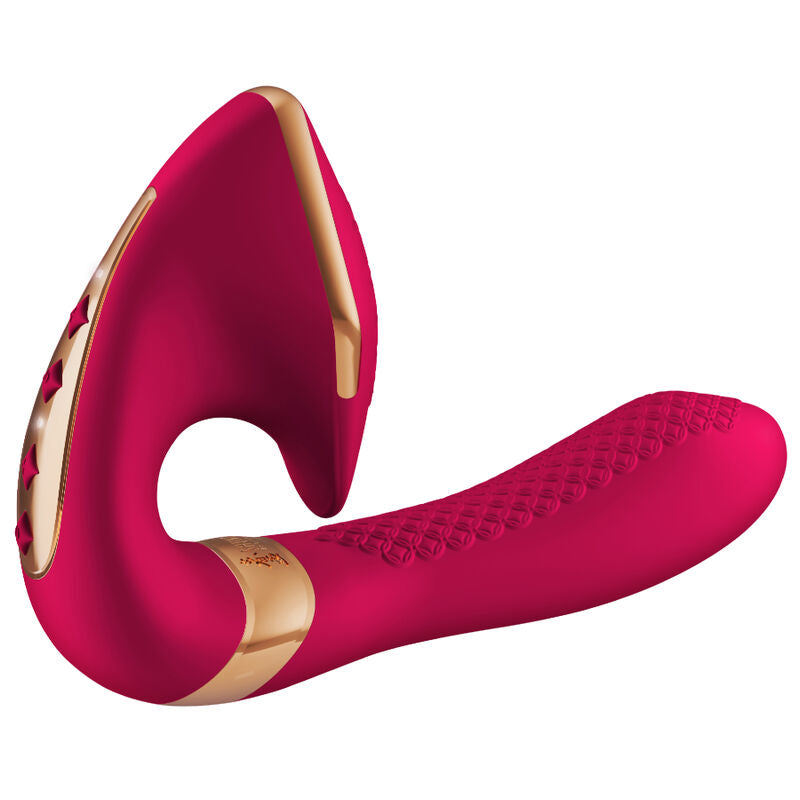 SHUNGA SOYO Intimate Massager in pink with ergonomic design and adjustable intensity targeting clitoris, labia, perineum, and G-spot