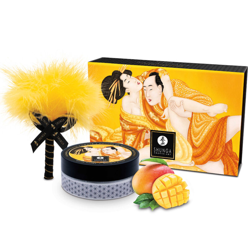 SHUNGA - ĒDAS MASĀŽAS PULVERA KOMPLEKTS MANGO