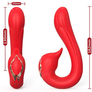 ARMONY - DELFIN VIBRATOR MULTIPOSITION & HEAT EFFECT RED ARMONY VIBRATORS