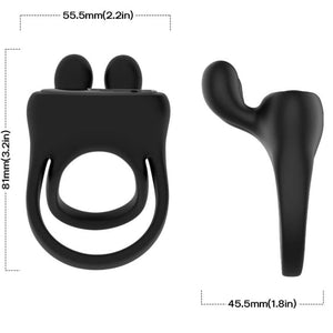 ARMONY - RING VIBRATOR RABBIT BLACK ARMONY FOR HIM