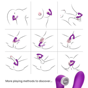 ARMONY - SECRETKISS LICKING VIBRATING CLIT & VIBRATOR CURVED PURPLE ARMONY STIMULATORS