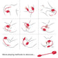 ARMONY — ROSE 2 IN 1 SŪKŠANAS STIMULĀTORS UN VIBRATORS 10 REŽĪMI AR SARKANU ASTI