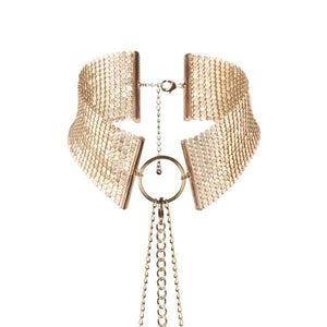 BIJOUX - DÉSIR MÉTALLIQUE GOLDEN METALLIC NECKLACE - LoveYou.lv