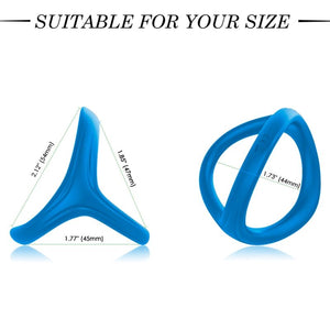 ARMONY - TRESOR DOUBLE SILICONE RING BLUE ARMONY FOR HIM