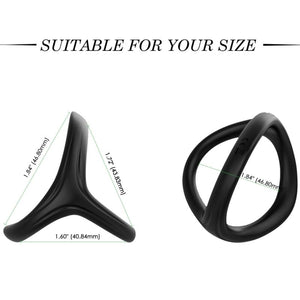 ARMONY - TRESOR DOUBLE SILICONE RING BLACK ARMONY FOR HIM