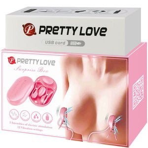 PRETTY LOVE - КОРОБКА-СЮРПРИЗ РОЗОВЫЙ ПИНЦЕТ ДЛЯ ЭЛЕКТРОСТИМУЛЯЦИИ