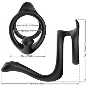 ARMONY - TAIL DOUBLE ANAL RING BLACK ARMONY FOR HIM