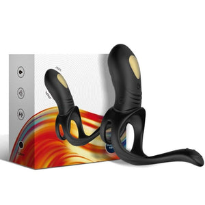 ARMONY - JOY JUMPER RING VIBRATOR FOR COUPLES & ANAL PLUG BLACK ARMONY FOR HIM