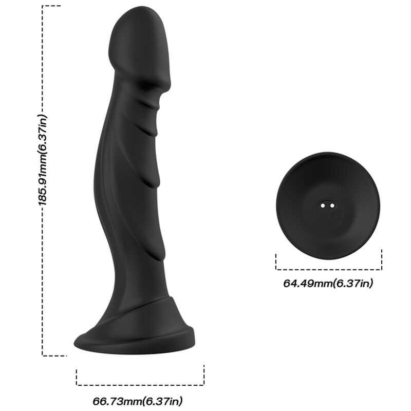 ARMONY - DILDO VIBRATORS UN TĀLVADĪBAS PULTS ANĀLĀ SPRUGA MELNA