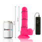 DIVERSIA — ELASTĪGA VIBRĒJOŠA DILDO ROZĀ 20,5 CM -O- 4,2 CM
