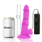 DIVERSIA — ELASTĪGA VIBRĒJOŠA DILDO PURPULA 18 CM -O- 4 CM