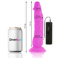 DIVERSIA — ELASTĪGA VIBRĒJOŠA DILDO PURPULA 21 CM -O- 4,9 CM