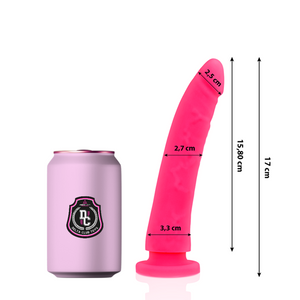 DELTA CLUB - ROTAĻLIETAS ROZĀ DILDO MEDICĪNAS SILIKONS 17 CM -O- 3 CM