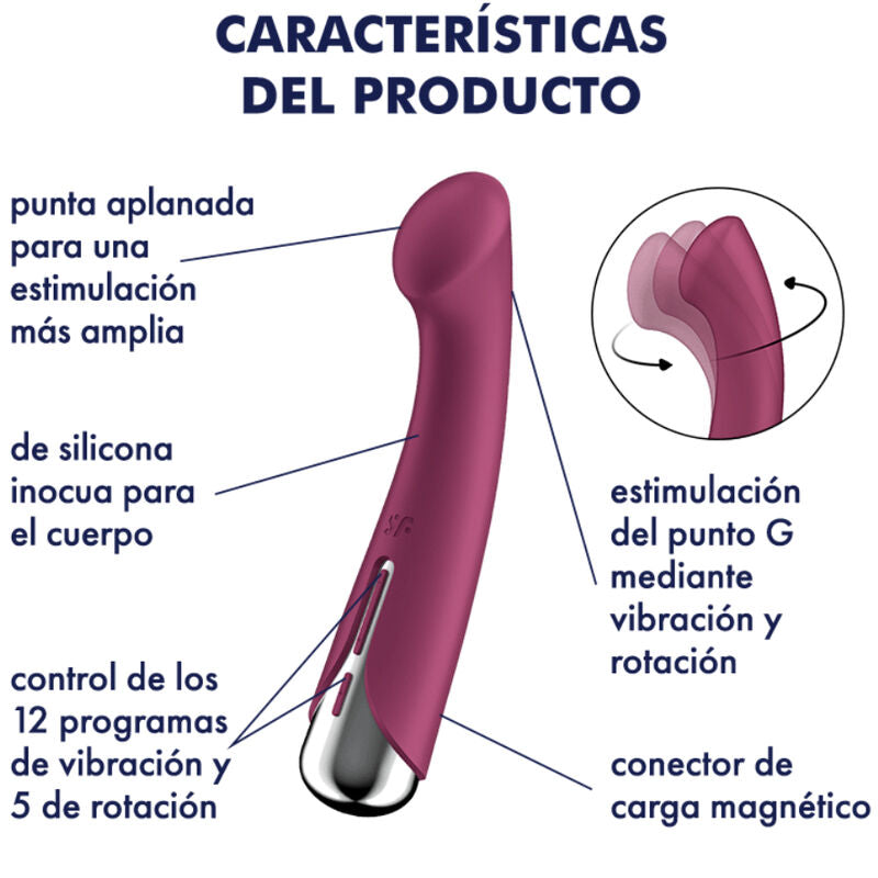 SATISFYER - SPINNING G-SPORT 1 ROTATOR VIBRATOR RED SATISFYER VIBRATOR