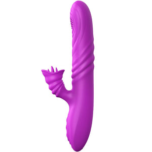 ARMONY - ANGELIA MULTIFUNCTION VIBRATOR WITH STIMULATING TONGUE VIOLET HEAT EFFECT - LoveYou.lv