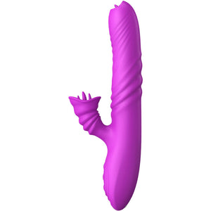 ARMONY - ANGELIA MULTIFUNCTION VIBRATOR DOUBLE TONGUE VIOLET HEAT EFFECT - LoveYou.lv