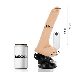 BASECOCK — REĀLISTS VIBRATORA TĀLVADĪBAS PULTS MĪSTA 19 CM -O- 4 CM