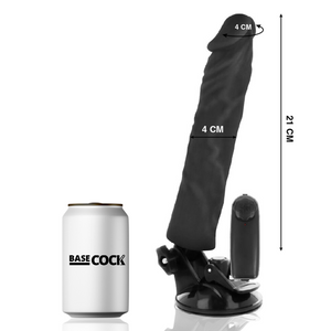 BASECOCK — REĀLISTS VIBRATĀRA TĀLVADĪBAS PULTS FLESH 21 CM -O- 4 CM