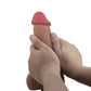 PRETTY LOVE — BĪDĀMĀS ĀDAS SĒRIJA REĀLISTS DILDO AR BĪDĀMĀM ĀDAS SŪKCUSĒM BRŪNAS 23,4 CM