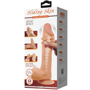 PRETTY LOVE - BĪDĀMĀS ĀDAS SĒRIJA REĀLISTS DILDO AR BĪDĀMĀM ĀDAS SŪCĒŠANAS GĀZES TĀLVADĪBAS PULTS MĪSTA 24 CM