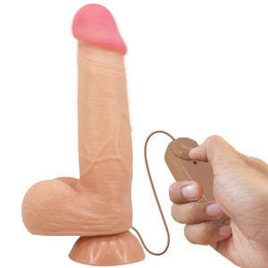 PRETTY LOVE — BĪDĀMĀS ĀDAS SĒRIJA REĀLISTS DILDO AR BĪDĀMĀM ĀDAS SŪCĒŠANAS GĀZES TĀLVADĪBAS PULTS MĪSTA 21,8 CM