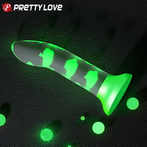 PRETTY LOVE — MAĢISKS NIGHTFALL DILDO BEZ VIBRĀCIJAS GAISĪGI ZAĻĀ