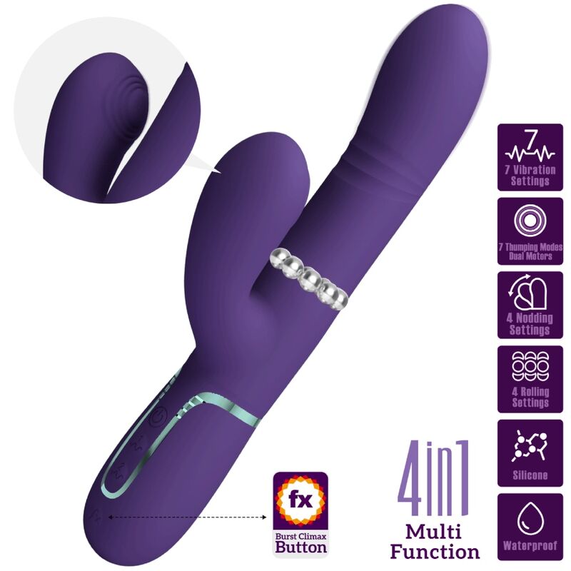 PRETTY LOVE - MULTIFUNCTION G-SPOT VIBRATOR PURPLE PRETTY LOVE FLIRTATION