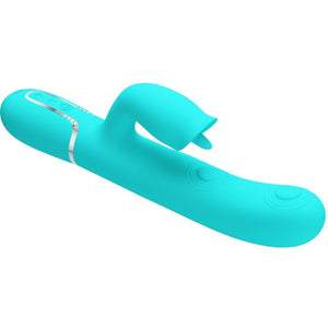PRETTY LOVE - RABBIT VIBRATOR WITH LICKING AQUA GREEN PRETTY LOVE FLIRTATION