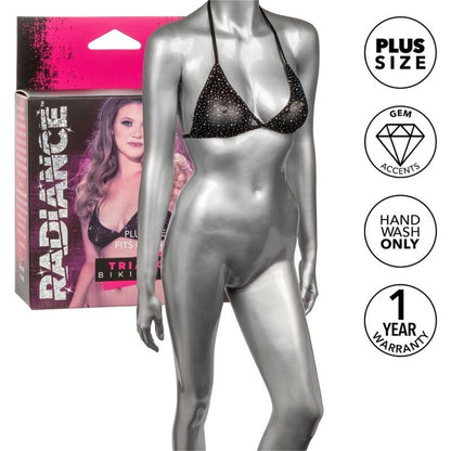 CALEXOTICS — RADIANCE TRIANGE BIKINI TOP RHINE PLUS SIZE