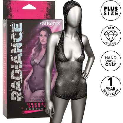 CALEXOTICS - БОДИ С КАПЮШОНОМ И ГЛУБОКИМ V-ОБРАЗНЫМ ВЫРЕЗОМ PLUS SIZE