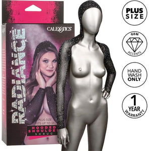 CALEXOTICS - RADIANCE HOODED SHOULDER SHRUG RHINE PLUS SIZE CALEXOTICS