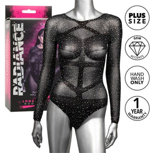 CALEXOTICS - RADIANCE LONG SLEEVE BODYSUIT RHINE PLUS SIZE CALEXOTICS
