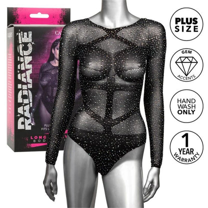 CALEXOTICS - RADIANCE БОДИ С ДЛИННЫМИ РУКАВАМИ RHINE PLUS SIZE