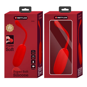 PRETTY LOVE - JULIUS WATERPROOF-RECHARGEABLE VIBRATING EGG RED PRETTY LOVE SMART