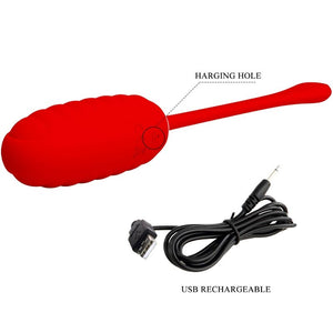 PRETTY LOVE - KIRK RECHARGEABLE VIBRATING EGG RED PRETTY LOVE SMART