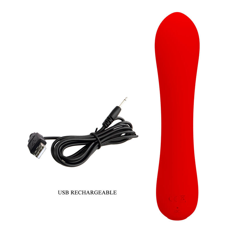 PRETTY LOVE - PRESCOTT RECHARGEABLE VIBRATOR RED PRETTY LOVE SMART