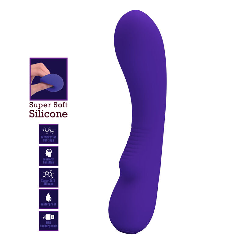 PRETTY LOVE - PRESCOTT RECHARGEABLE VIBRATOR PURPLE PRETTY LOVE SMART