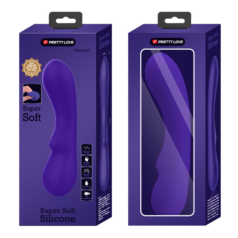 PRETTY LOVE - PRESCOTT RECHARGEABLE VIBRATOR PURPLE PRETTY LOVE SMART