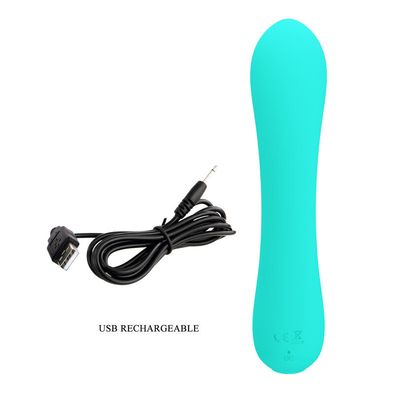PRETTY LOVE - PRESCOTT RECHARGEABLE VIBRATOR AQUA GREEN PRETTY LOVE SMART