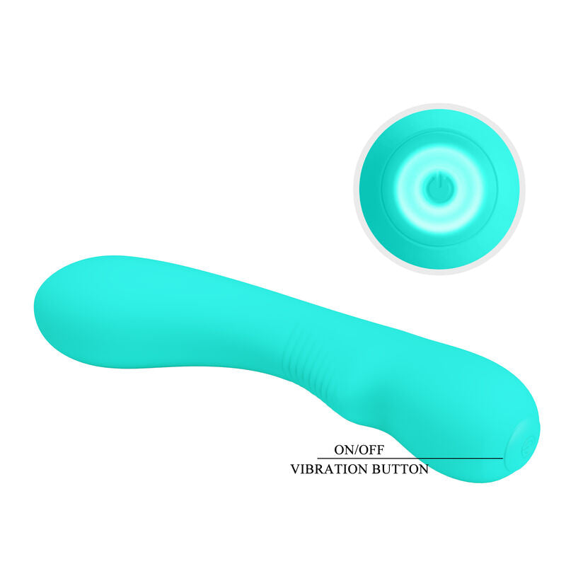PRETTY LOVE - PRESCOTT RECHARGEABLE VIBRATOR AQUA GREEN PRETTY LOVE SMART