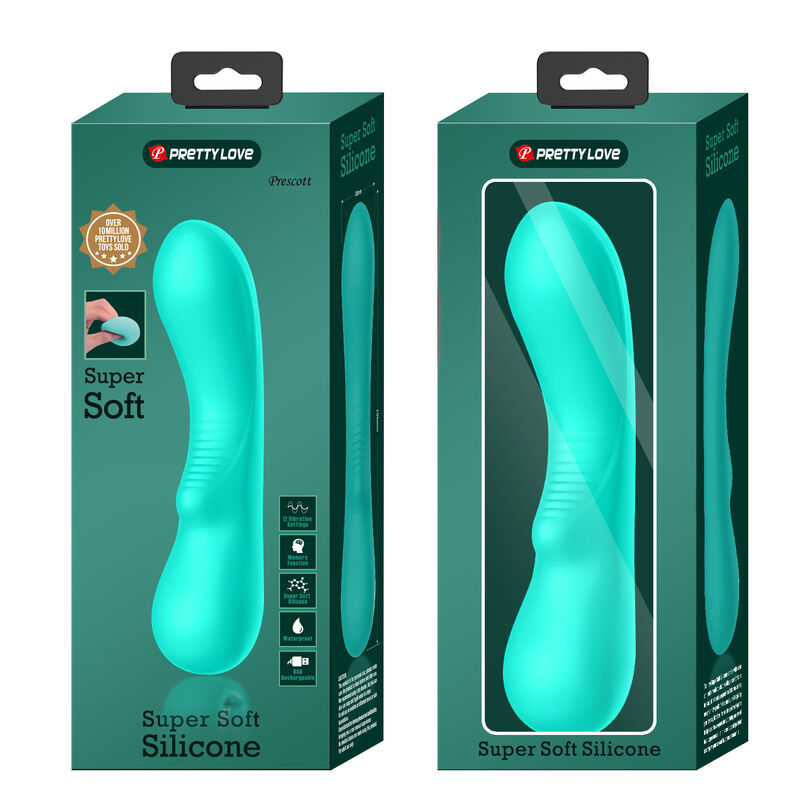 PRETTY LOVE - PRESCOTT RECHARGEABLE VIBRATOR AQUA GREEN PRETTY LOVE SMART