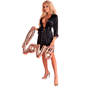 LIVCO CORSETTI FASHION - ARILADYEN LC 90568 ХАЛАТ + ТРУСИКИ ЧЕРНЫЕ