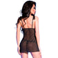 CHILIROSE — CR 4219 BABYDOLL &amp; SIKSNA BEZKOKŠĶIRSĪBAS, BLACK S/M