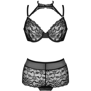 LIVCO CORSETTI FASHION - LINERA FOR THE SENSES COLLECTION BRA + PANTY BLACK LIVCO CORSETTI SETS